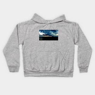 Volcano in the ocean - photographed New Guinea Kids Hoodie